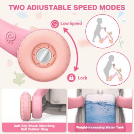 Listing 5 of 7 for Toddler Learning Table Infant Musical Learning Walker with Rolling, Pink Ba