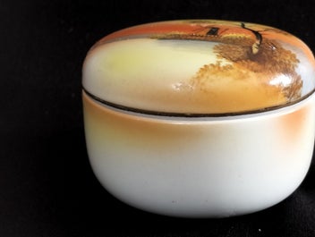 Listing 2 of 5 for A) VINTAGE NORITAKE TRINKET BOX – “WINDMILL BY THE LAKE”