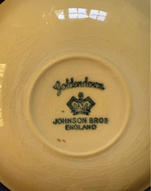 Listing 6 of 6 for Rare - Vintage Johnson Bros “Goldendawn” Tea Trio – 5 Complete Sets