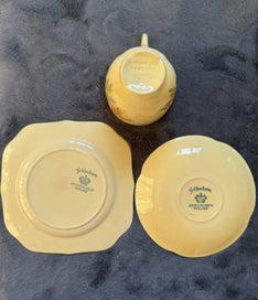 Listing 5 of 6 for Rare - Vintage Johnson Bros “Goldendawn” Tea Trio – 5 Complete Sets