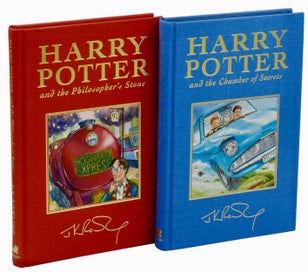 Listing 4 of 18 for Harry Potter; Complete Set, Genuine, Gold Foil Deluxe First Editions On Offer.