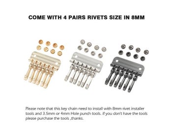 Listing 4 of 10 for 2/5pcs Wallet Key Row 6 Hooks Metal Key Holders DIY Leather Accessories