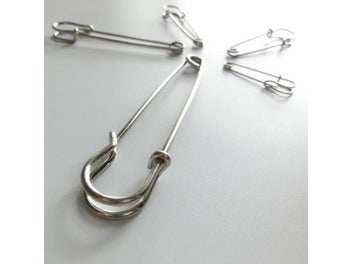 Listing 7 of 10 for 30 Pcs/Set Large Metal Safety Pins Silver Color Pins For Jewelry Crafts DIY