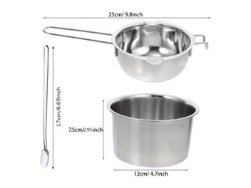 Listing 4 of 9 for DIY Handmade Aromatherapy Candle Tool Set Stainless Steel Wax Pot Smokeless Wax