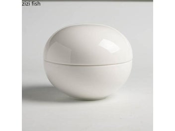 Listing 4 of 9 for Creative Ceramic Soup Basins Round Solid Color Tableware With Lids Soup Bowls