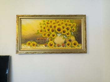 Listing 2 of 2 for Sunflower Painting – Framed Wall Art (1030 x 570mm)
