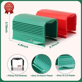 Listing 2 of 4 for 2PCS Christmas Cardboard Cutter for Wrapping & Birthday Paper - Red & Green