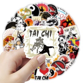 Listing 2 of 8 for Tai Chi & Martial Arts Waterproof Vinyl Sticker Pack - 50pc (Kung Fu Fitness)