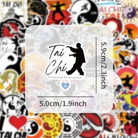 Listing 3 of 8 for Tai Chi & Martial Arts Waterproof Vinyl Sticker Pack - 50pc (Kung Fu Fitness)