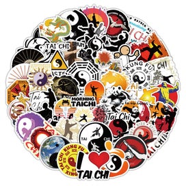 Listing 4 of 8 for Tai Chi & Martial Arts Waterproof Vinyl Sticker Pack - 50pc (Kung Fu Fitness)