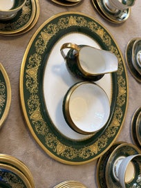 Listing 6 of 15 for RARE 47pc AYNSLEY IMPERIAL 193 – EMERALD & GOLD ENCRUSTED – MINT CONDITION