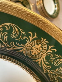 Listing 11 of 15 for RARE 47pc AYNSLEY IMPERIAL 193 – EMERALD & GOLD ENCRUSTED – MINT CONDITION