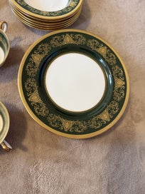 Listing 4 of 15 for RARE 47pc AYNSLEY IMPERIAL 193 – EMERALD & GOLD ENCRUSTED – MINT CONDITION