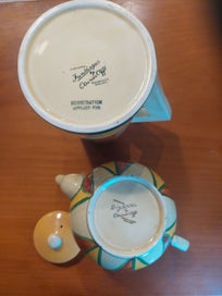 Listing 2 of 2 for Clarice Cliff – Fantasque Jug and Bizarre Teapot, c.1930s