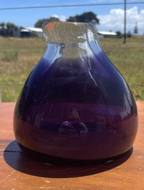 Listing 5 of 5 for Heavy Hand-Blown Purple Art Glass Vase – Studio Glass (1kg)