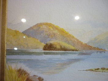 Listing 4 of 8 for LAKES , SOUTHERN , GILT FRAMED.ORIGINAL WATERCOLOUR. ? UNKNOWN ARTIST