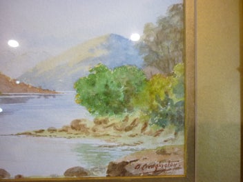 Listing 5 of 8 for LAKES , SOUTHERN , GILT FRAMED.ORIGINAL WATERCOLOUR. ? UNKNOWN ARTIST