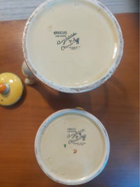 Listing 2 of 2 for Clarice Cliff Crocus Teapot and Pitcher Jug – Bizarre Ware