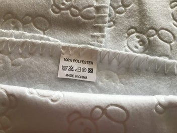 Listing 3 of 3 for BLUE BUNNY Pale Blue Boys Bassinet Blanket