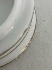 Listing 10 of 16 for Antique Cream/Paste/Ointment Pot with Handpainted Lid