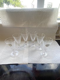 Listing 1 of 3 for Webb Corbett Crystal Irene Stevens WAVE / FERN Wine Glass x6