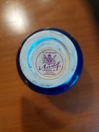 Listing 3 of 3 for Moorcroft Pottery Small Vase – Blue Ground with Floral Decoration