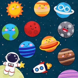 Listing 2 of 8 for 11Pcs Sewing Felt Toy For Fine Motor Skills Diy Sewing Space System Craft K