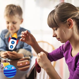 Listing 4 of 8 for 11Pcs Sewing Felt Toy For Fine Motor Skills Diy Sewing Space System Craft K