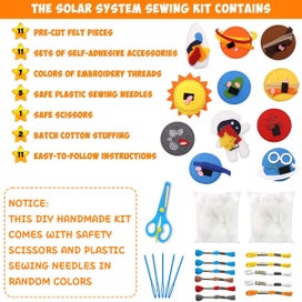 Listing 6 of 8 for 11Pcs Sewing Felt Toy For Fine Motor Skills Diy Sewing Space System Craft K