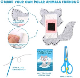 Listing 2 of 7 for Polar Animals Sewing Kit for Kids,Crafts Supplies DIY Sewing Kit Children M