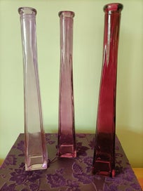 Listing 1 of 2 for Coloured Glass vase x3