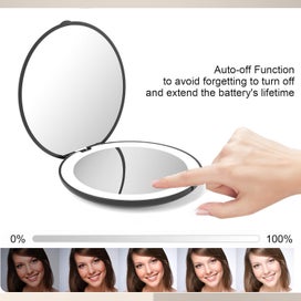 Listing 3 of 7 for Travel Mirror with Light, 1X/10X Magnification Compact Mirror, Rechargeable