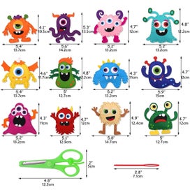 Listing 9 of 9 for Sewing Kit for Kids Monster DIY Art Craft Felt Set Animals Preschool Begin