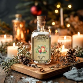 Listing 4 of 7 for 12Pieces Christmas Wine Bottle Label Sticker, Christmas Party Sticker Pack,