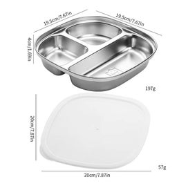 Listing 5 of 5 for KidsDivided Plate ! 304 Stainless SteelKidsPlate, Compartmentalized Dinner