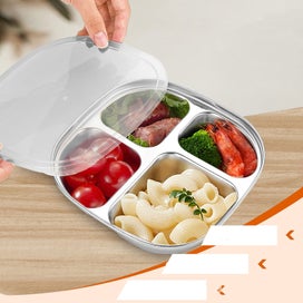 Listing 2 of 5 for KidsDivided Plate ! 304 Stainless SteelKidsPlate, Compartmentalized Dinner