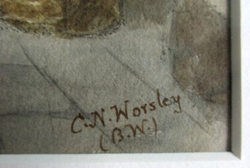 Listing 3 of 7 for CHARLES. N. WORSLEY "PIAZZA DEL POPOLO BORDIGHERA" ITALY WATERCOLOUR X 2