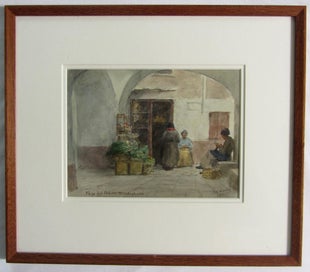 Listing 2 of 7 for CHARLES. N. WORSLEY "PIAZZA DEL POPOLO BORDIGHERA" ITALY WATERCOLOUR X 2