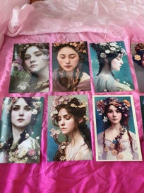 Listing 2 of 3 for Set of 10 Vintage-Style Portrait Photo Cards