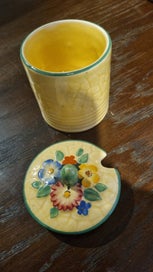 Listing 2 of 3 for Crown Devon Mustard Pot with Lid