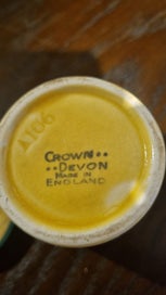 Listing 3 of 3 for Crown Devon Mustard Pot with Lid