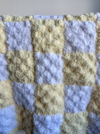 Listing 5 of 8 for Luxury Handmade Chenille Baby Blanket – Yellow & White | Newborn Gift