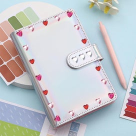 Listing 6 of 7 for 12 Sheet Heart Gem Stickers, 4 Color Flat Back Self Adhesive Heart Rhinesto