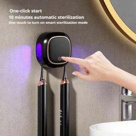 Listing 4 of 6 for Smart UV Toothbrush Sterilizer & Dryer - No Drill Wall-Mounted, Auto Saniti