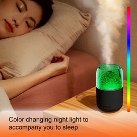 Listing 5 of 8 for Black Humidifiers for Bedroom, USB Humidifier With Colored Light Quiet Cool