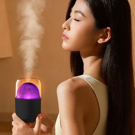 Listing 6 of 8 for Black Humidifiers for Bedroom, USB Humidifier With Colored Light Quiet Cool