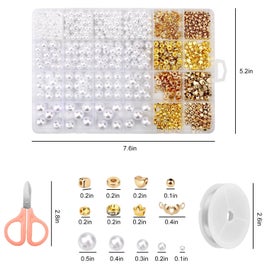 Listing 2 of 6 for Pearl Beads for Bracelets Making, Friendship Bracelet Beads Kit for DIY Cra