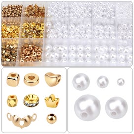 Listing 3 of 6 for Pearl Beads for Bracelets Making, Friendship Bracelet Beads Kit for DIY Cra