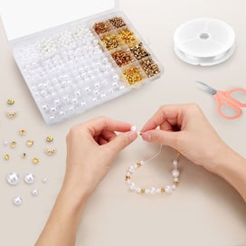 Listing 4 of 6 for Pearl Beads for Bracelets Making, Friendship Bracelet Beads Kit for DIY Cra