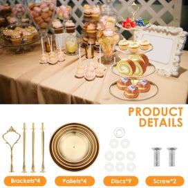 Listing 4 of 8 for Stainless Steel Tiered Cupcake Stand for Dessert Table Decoration Anti Rust